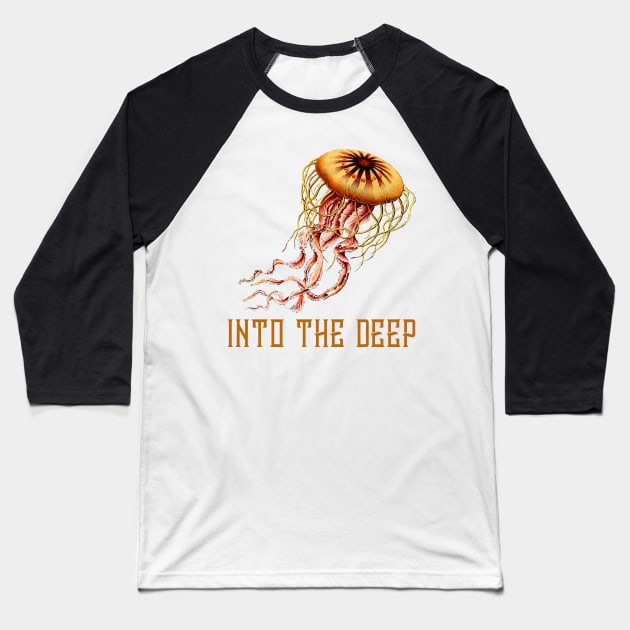 Into The Deep Jellyfish Baseball T-Shirt by shipwrecked2020